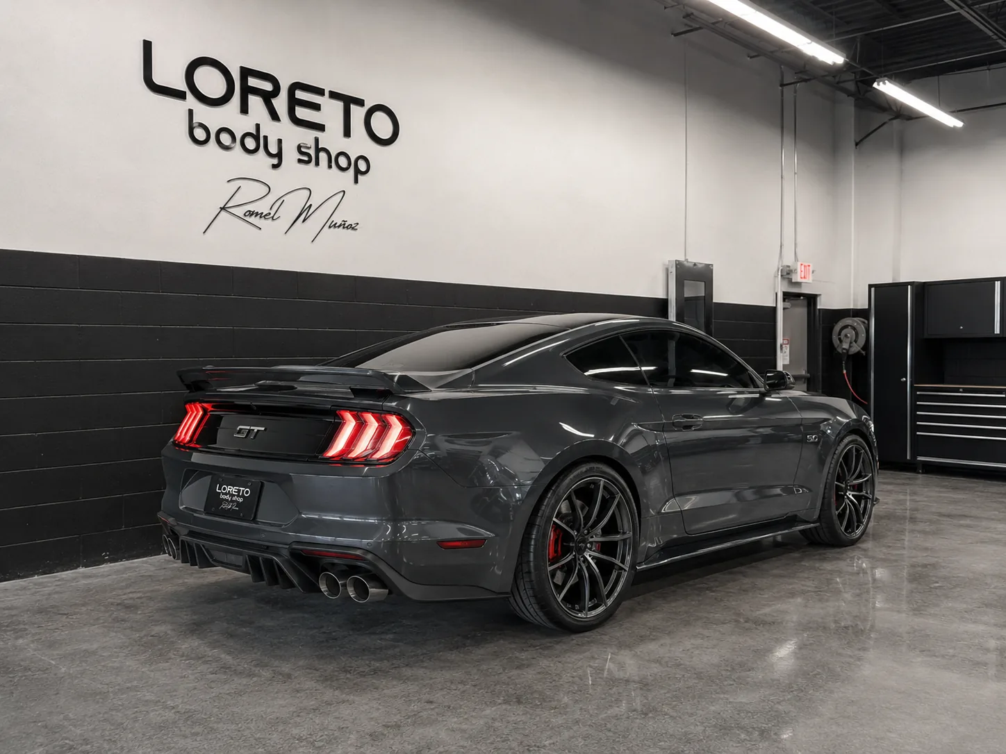 Dark performance coupe completed at Loreto Body Shop